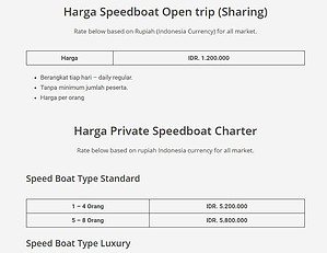 Harga promo Sewa Speedboat Bajo